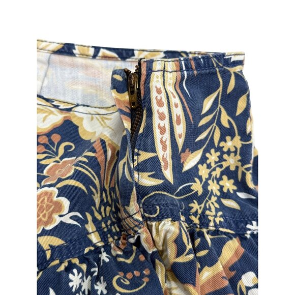 Mother The Ruffle Floral Print Mini Skirt Cotton Womens Size 25 - Picture 5 of 9